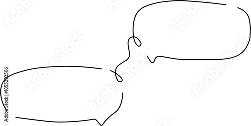 Two interconnected speech bubbles Vector