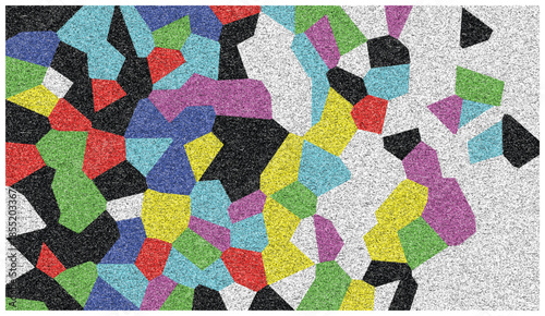 Seamless geometric textile design featuring a vintage knitted fabric texture with colorful red, yellow, and green stripes in a square checkered plaid pattern for fashion and wallpaper material