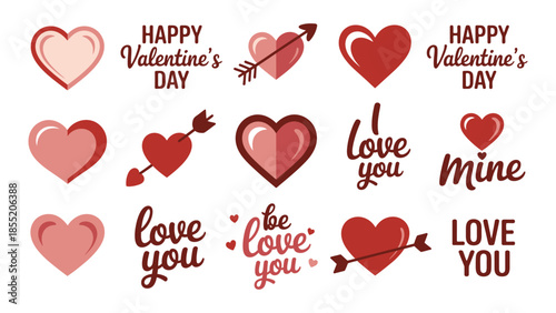 Valentine's day heart illustrations
