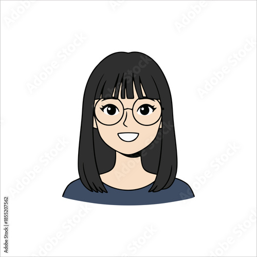 Red Hair Girl Cute Cartoon Illustration