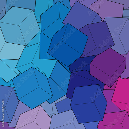 Colored background from cubes. Background template. eps 10