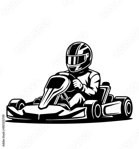 Dad Kart Racing Vector
