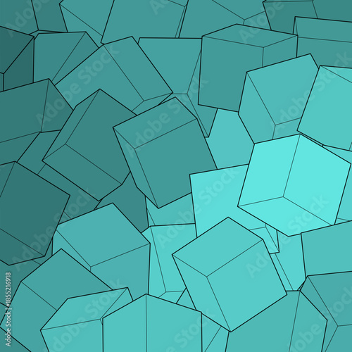 Blue cubes. Vector illustration for your graphic design. Vector illustration for your graphic design. eps 10