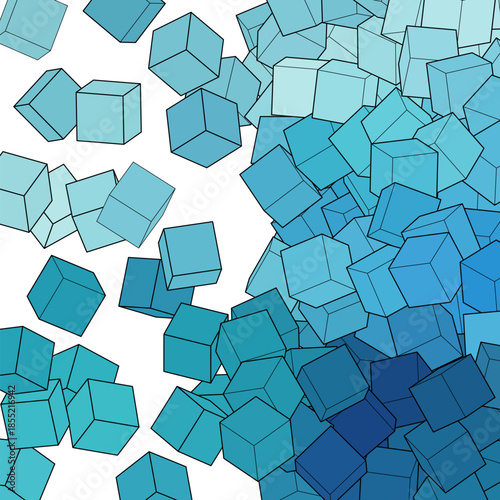 Blue background from cubes. Design element. Vector template. eps 10