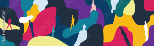 Psychology of people abstract vector colorful illustration