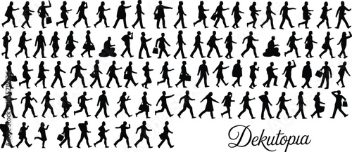 Urban crowd dynamics: dekutopia Vector