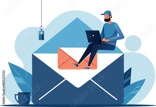 Person Reporting Phishing Email to IT Security Support Team for Cyber Threat Prevention