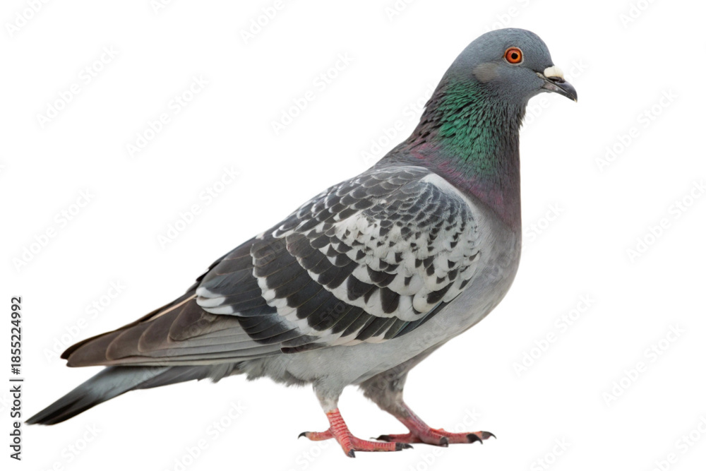 Naklejka premium Pigeon isolated on a white background