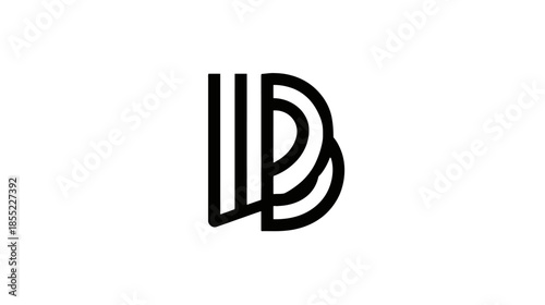 Minimalist intertwined letter logo design for modern brands and corporate identity.