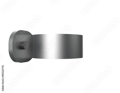 Εκτύπωση καμβά High-Resolution 3D Render of Isolated Dark Metal Industrial Pipe Clamp or Conduit Mounting Bracket on Transparent PNG Background for Plumbing and Electrical System Hardware Component Illustrations