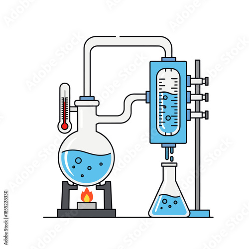Innovative Laboratory Apparatus Depicting Modern Chemistry Experimental Setup