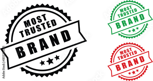 Most Trusted Brand Stamp Vector – Premium Circular Badge Seal Design