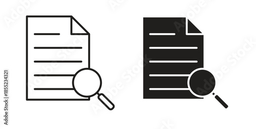 Case studies icons. Outline icons vector collection. flat illustrations