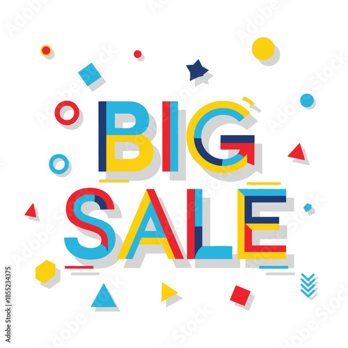 Vibrant and Eye-Catching Announcement Sign for a Large Retail Sales Event Brightly Colored