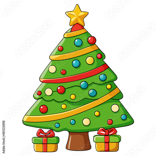 christmas tree with gifts