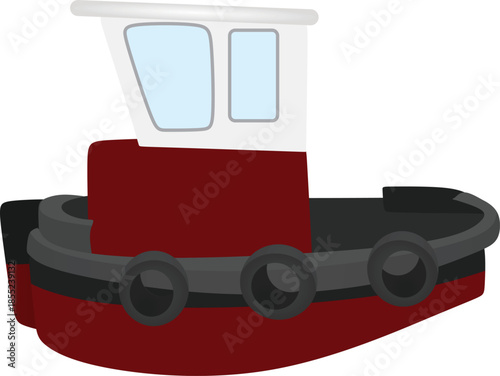 Small fishing boat. vector illustration