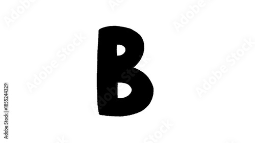 Animated big letter B black & white