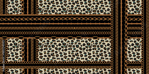 chains,and leopard skin pattern