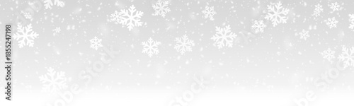 Photos Snowflake bokeh snow overlay background, soft falling white particles and flakes
