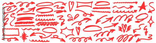 Handmade underline lines emphasize a playful arrow direction. Marker strokes add highlight interest, while underline repeats the arrow in a soft marker style.