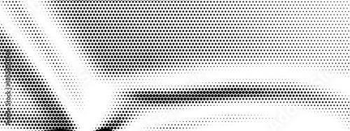 Halftone fade pattern with overlay hexagon corner and trail gradient dot. Honeycomb circle oscillation with minimal halftone half and blend flexible dinamic. Random design halftone.