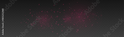 Glowing pink magic dust floats softly in the dark air. Gentle rose particles shimmer with cinematic light, bokeh, and haze. This abstract scene feels dreamy and perfect for fantasy visuals.
