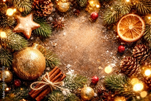 A Christmas tree with a star and a candy cane in the snow