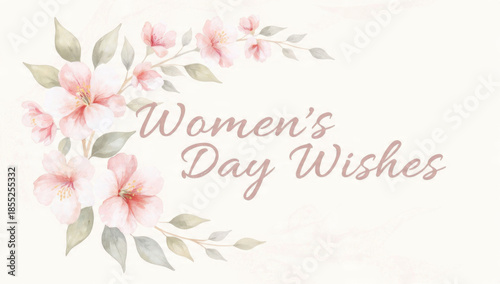 Women's Day Wishes with Floral Design