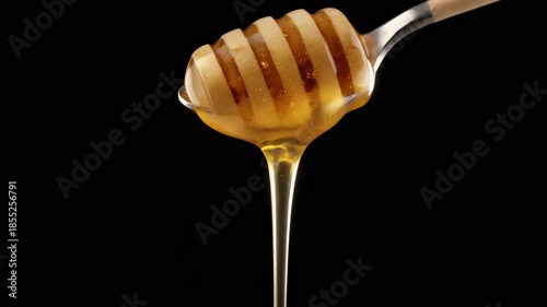 Honey Dripping from Spoon - Gold Liquid Food Overlay