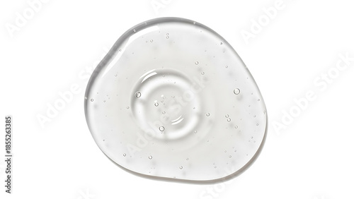 White serum oil sample. Cosmetic product swatch isolated on transparent background
