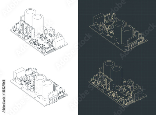 Amplifier board isometric drawings
