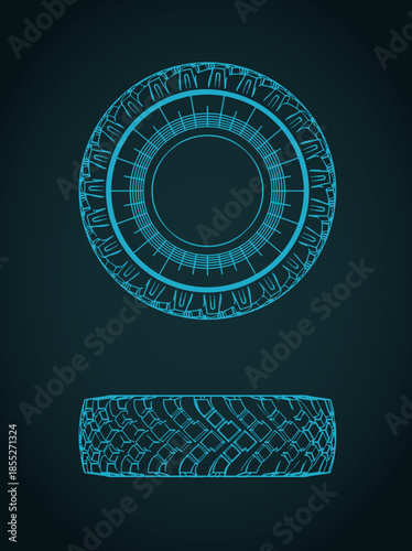 Truck tire blueprints