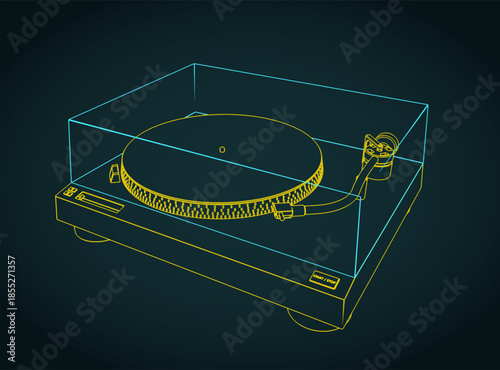 Turntable vinyl illustration