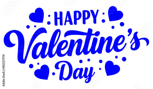 Happy Valentines Day greeting card. Calligraphic design for print cards, banner, poster Hand drawn text lettering for Valentines Day with hearts shape Vector illustration isolated on white background.