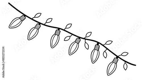 String of holiday lights Vector