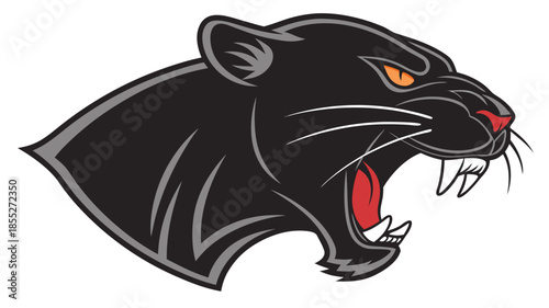 Fierce panther head Vector