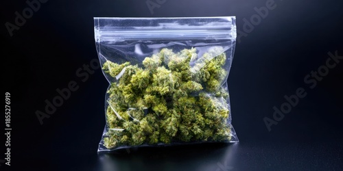 Marijuana in a clear plastic bag