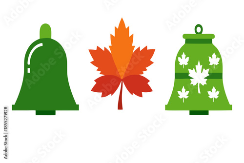 Liberty Bell Silhouette Filled with Vibrant Aurora Borealis Sky Pattern Vector Graphic