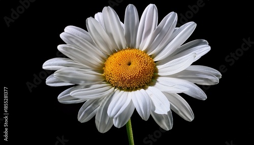 white daisy flower isolated on black background showcasing nature s beauty and delicate petals