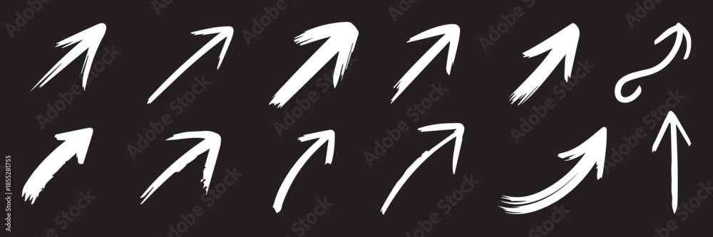 Obraz premium arrow vector pack painted arrows for design and layout