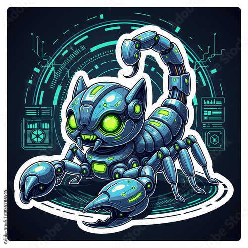 Mecha Scorpion Robotic Arachnid Sci-Fi Illustration