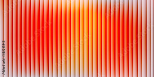 Modern Red and Orange Vertical Slat Pattern on White, Bright Ribbed Glass Texture with Soft Motion Blur for Clean Digital Graphic Design.