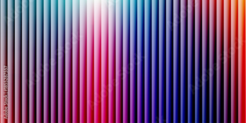 Vivid Multi Color Spectrum on Vertical Ribbed Glass, Abstract Rainbow Gradient Fins with Chromatic Light Refraction for Creative Digital Backdrop.