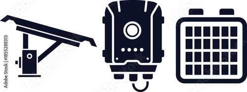 Solar power system components including panel mount inverter and panel Keywords: solar panel, solar energy, renewable energy