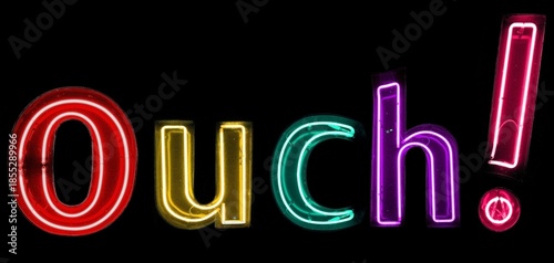 Fotografie ouch! multicolore neon lights