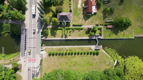 Augustow Lock in Augustow city on the Netta River and Augustow Canal, Podlaskie region, Poland