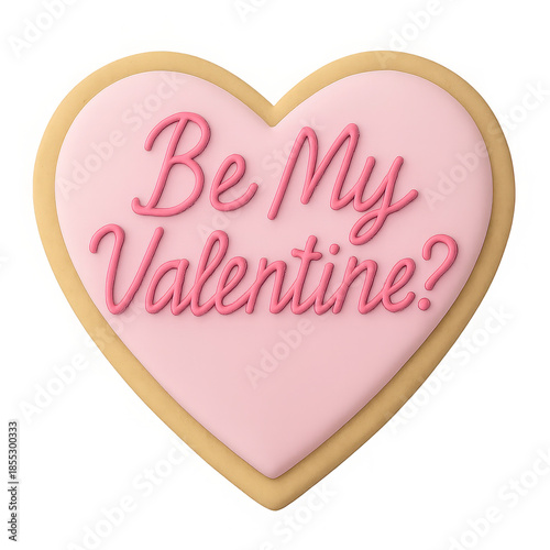 Heart-shaped cookie with 