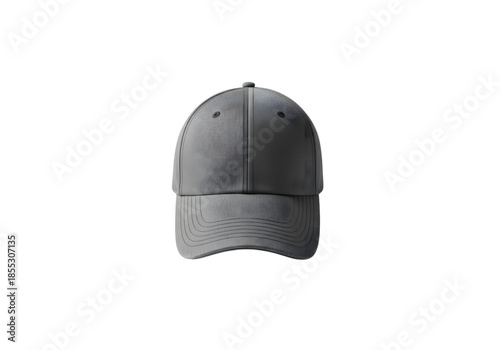 Black baseball cap hat mockup front view SVG on transparent background