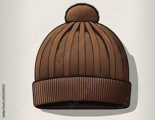 beanie hat accessory on white background