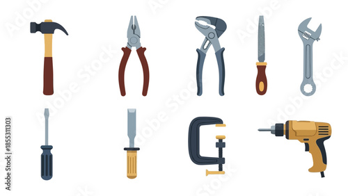 Essential hand and power tools collection for diy projects